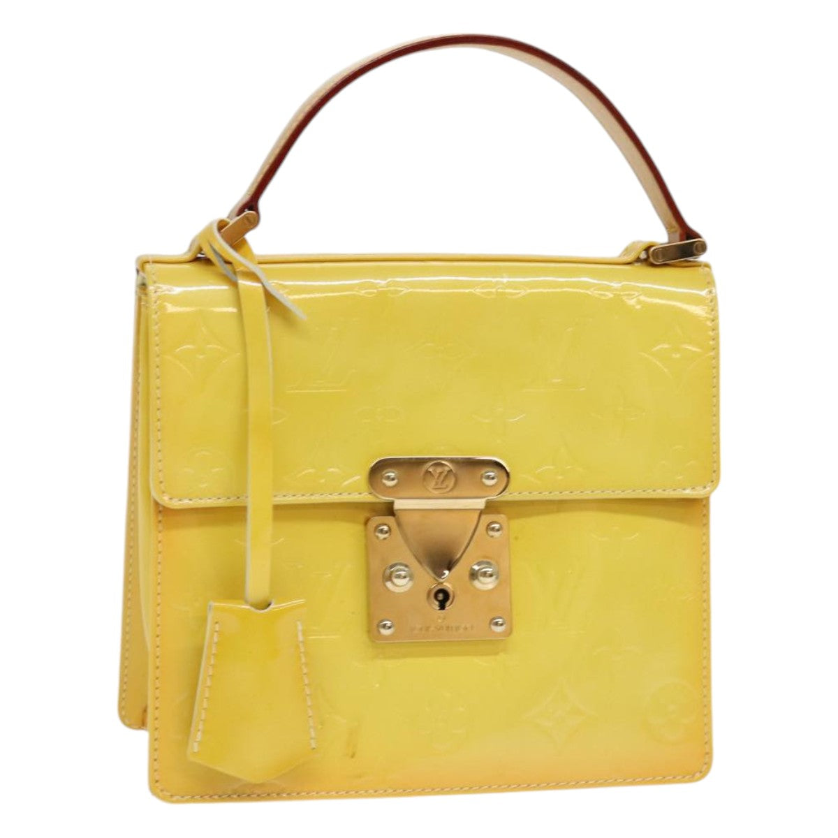 Lockit Patent Leather Handbag Yellow