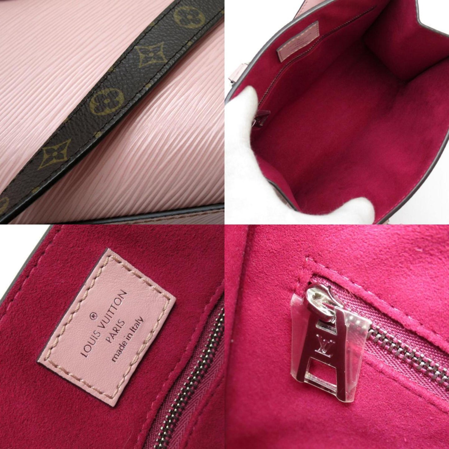 Leather Sac Plat Tote with Shoulder Strap
