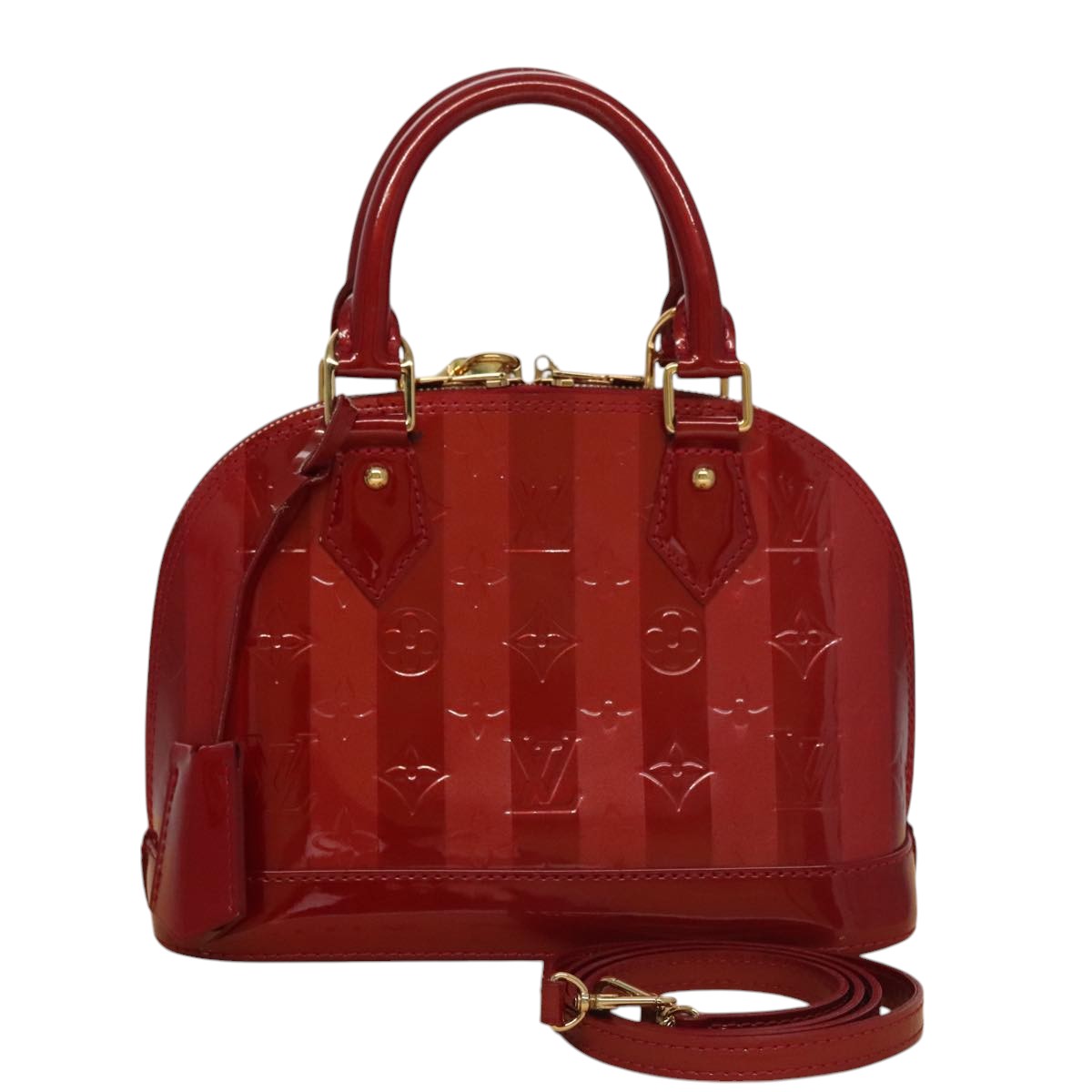 Patent Leather Alma Bag with Dust Bag Padlock Keys Clochette Shoulder Strap