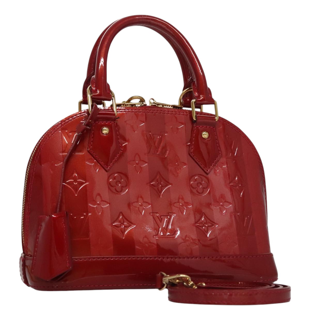 Patent Leather Alma Bag with Dust Bag Padlock Keys Clochette Shoulder Strap