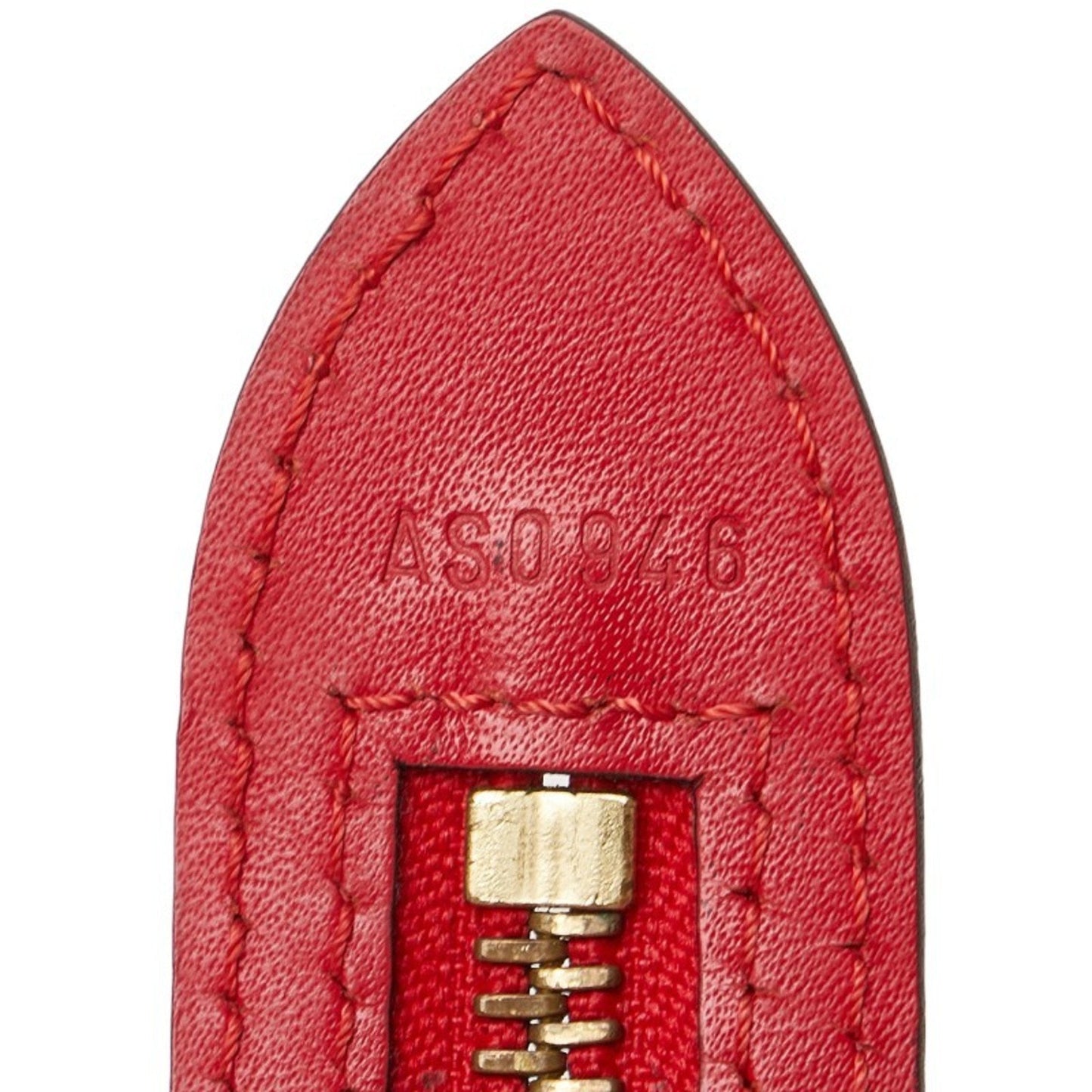 Alma Bucket Bag Monogram Vernis Red Leather