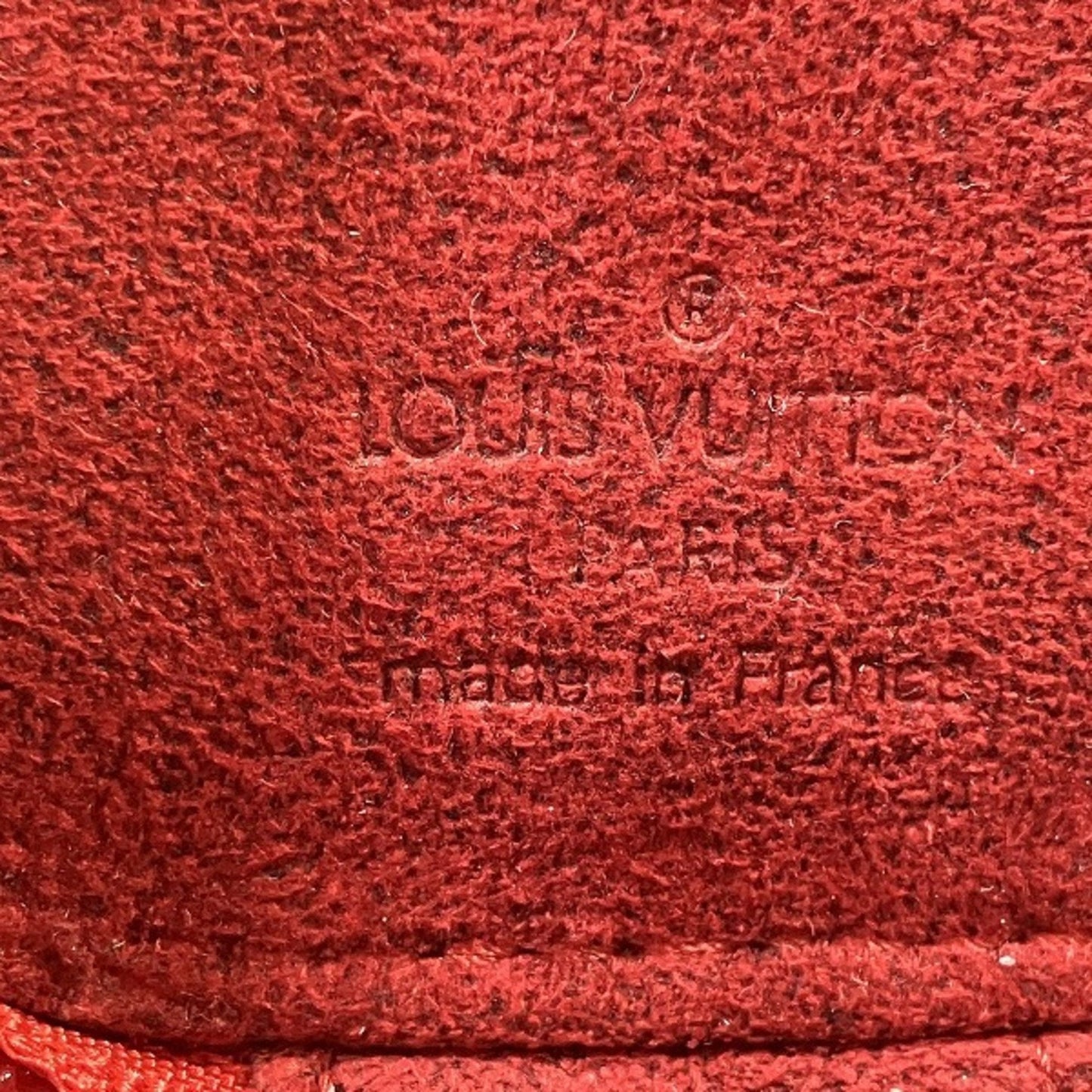 LV Pochette Accessoires Red Epi Leather Clutch