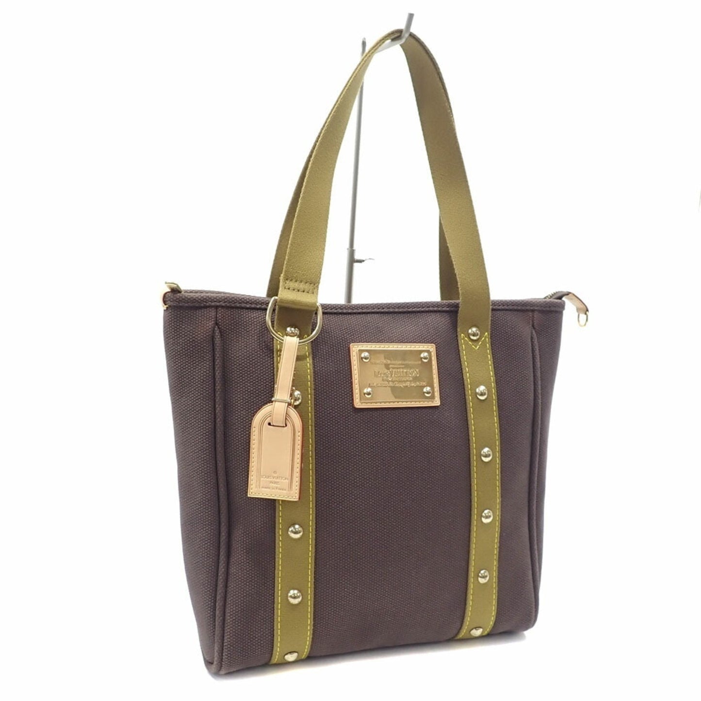 Canvas Tote Bag with Name Tag and Minor Wear