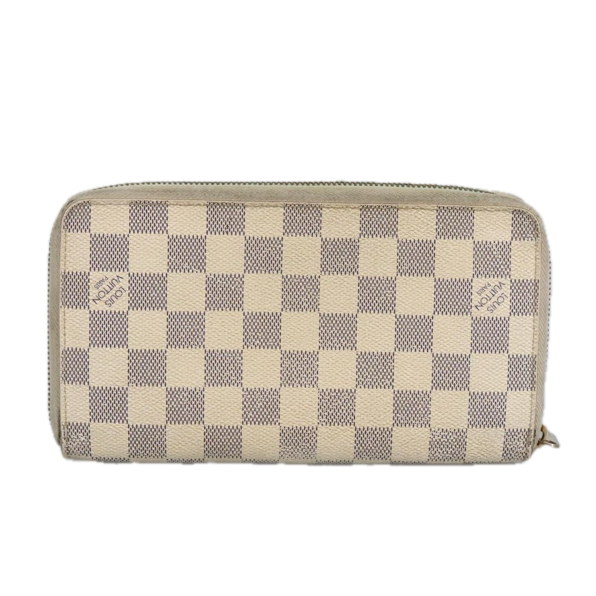 Zip Around Wallet Damier Azur Canvas