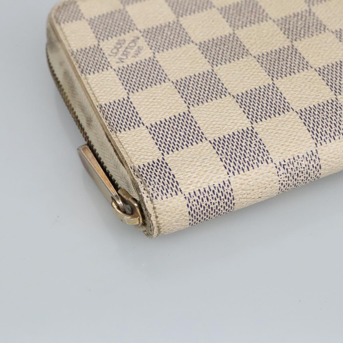Zip Around Wallet Damier Azur Canvas