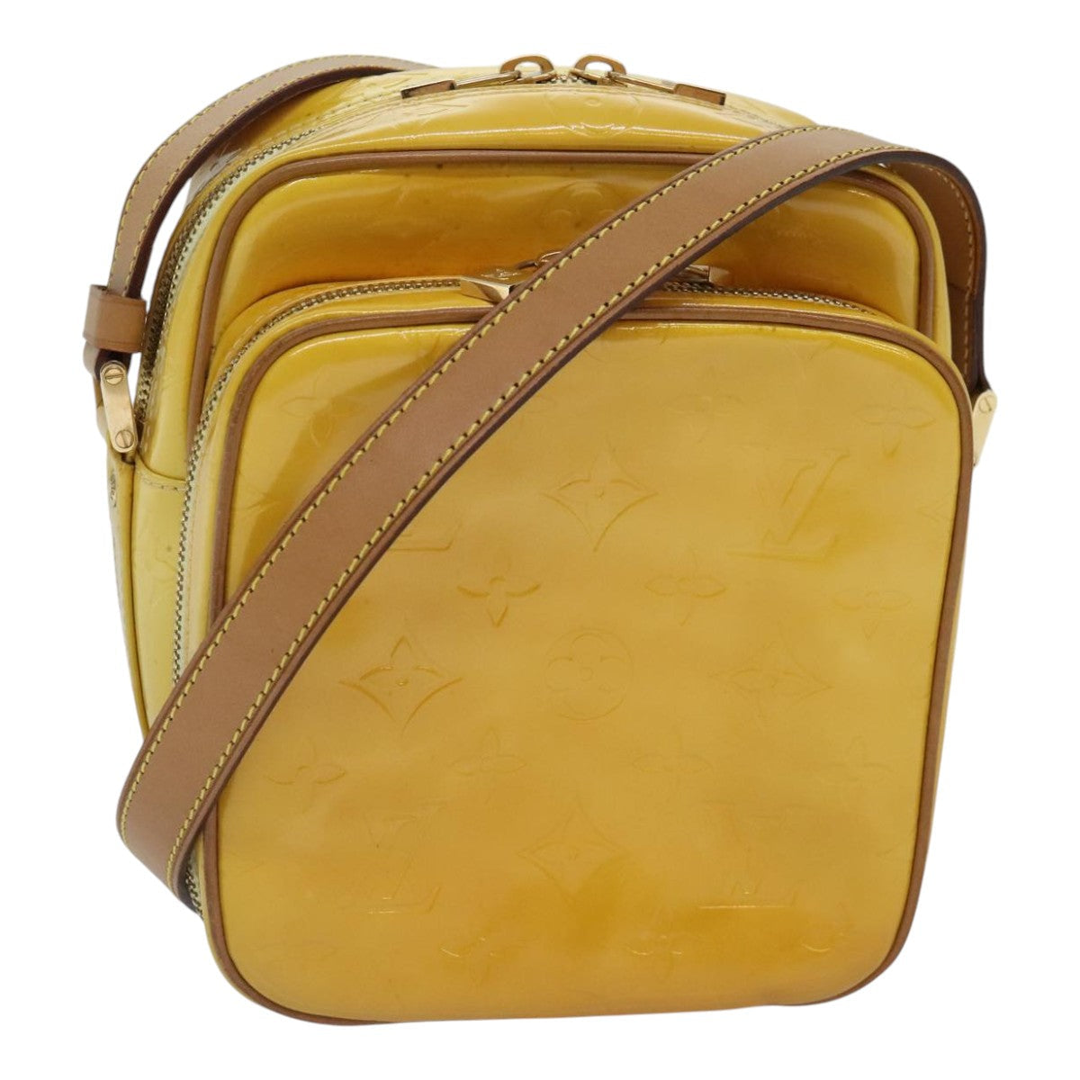 Pochette Accessoires Crossbody Patent Yellow
