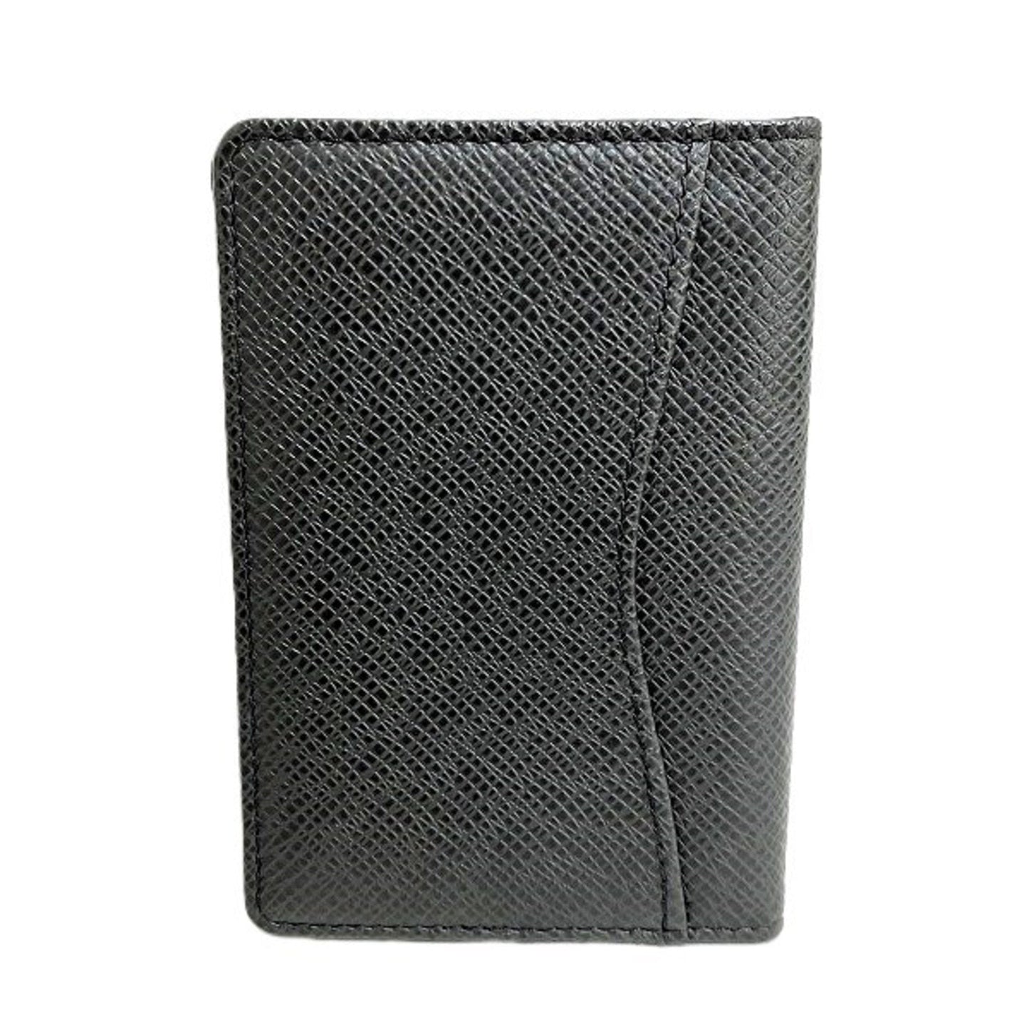 Pochette Multiple Wallet Black Leather Card Holder