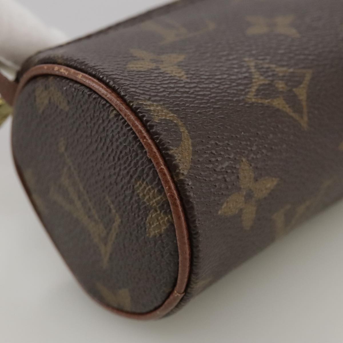 Mini Baby Papillon Canvas Handbag with Good Condition and Storage Smell