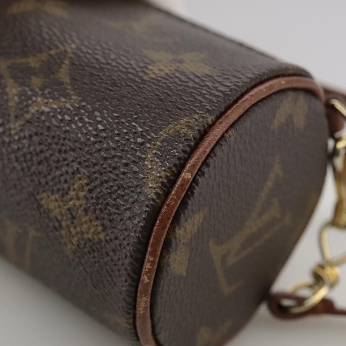 Mini Baby Papillon Canvas Handbag with Good Condition and Storage Smell