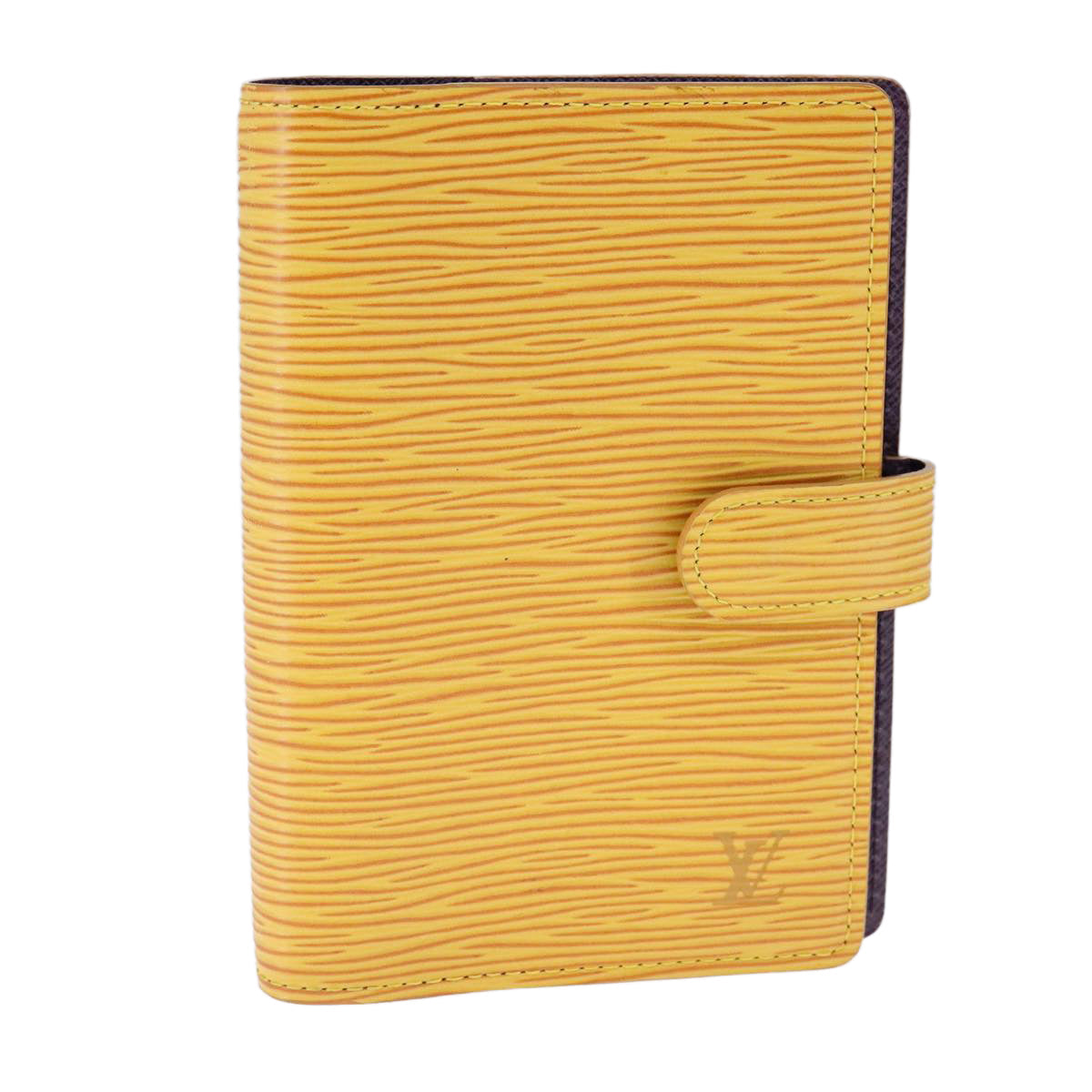 Leather Agenda with Storage Pocket and Metal Fittings