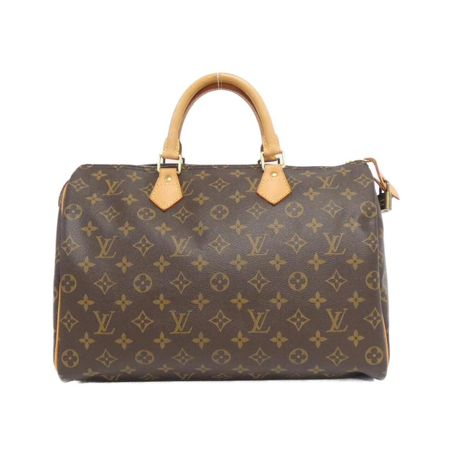 Iconic Monogram Canvas Speedy Bag with Dust Bag and Padlock