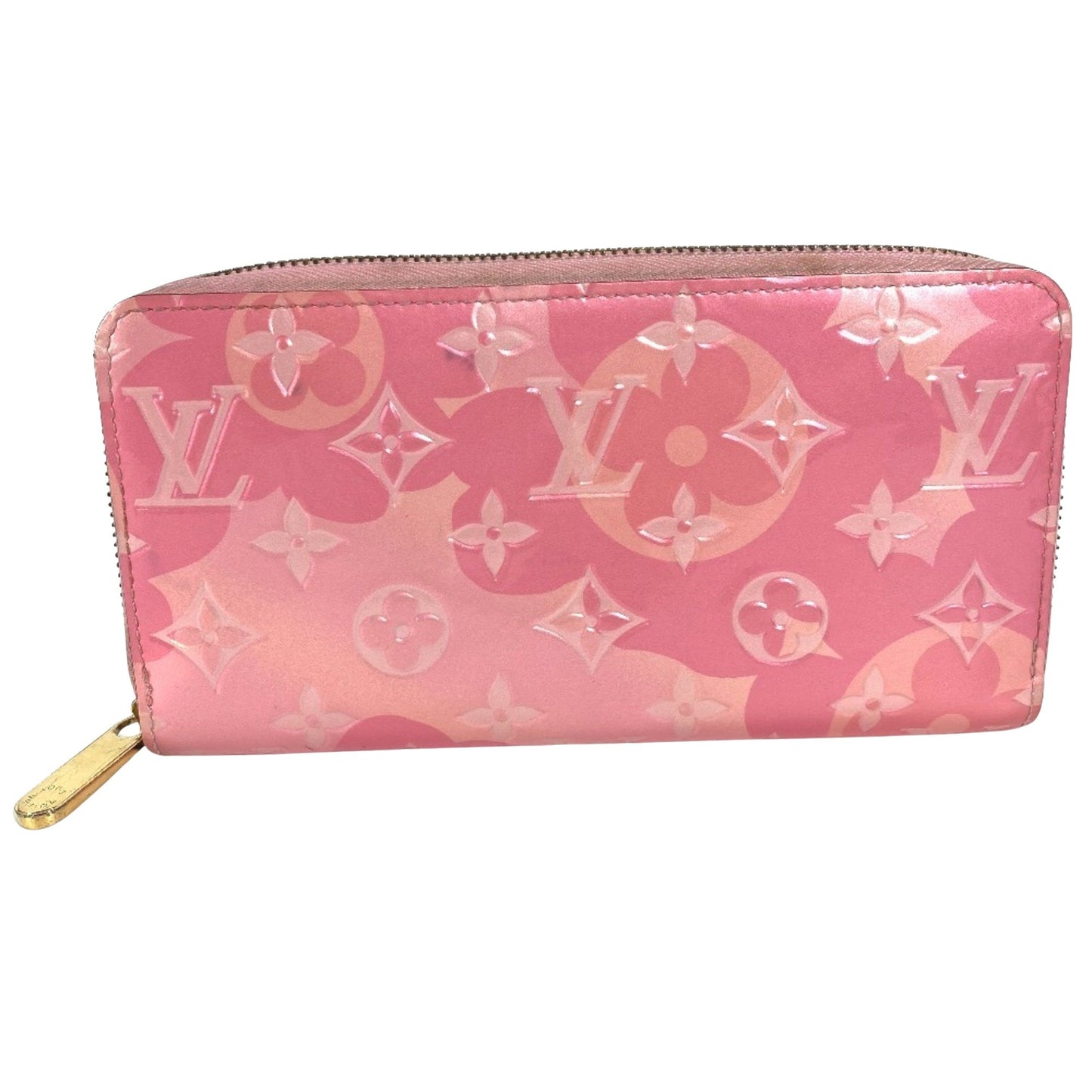 Patent Leather Zippy Wallet with Multiple Compartments