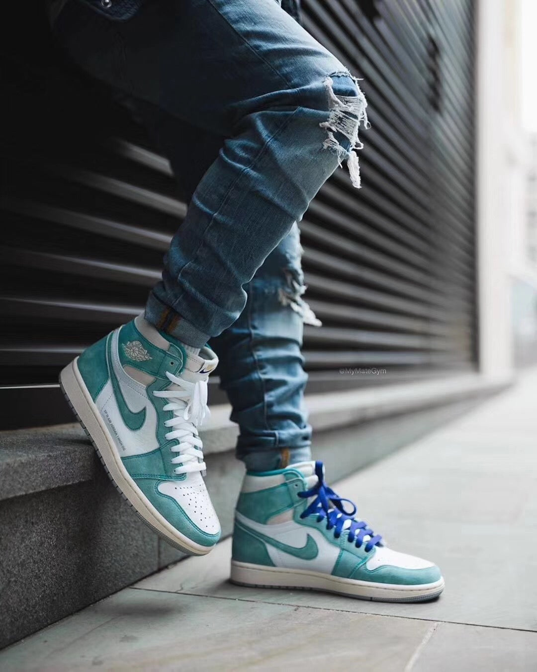 GLM - AJ1 Green Suede Tiffany