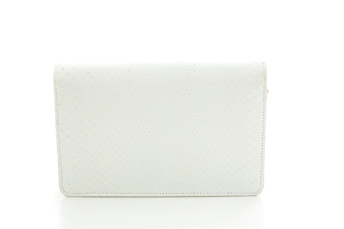 Balenciaga White Python Handbag
