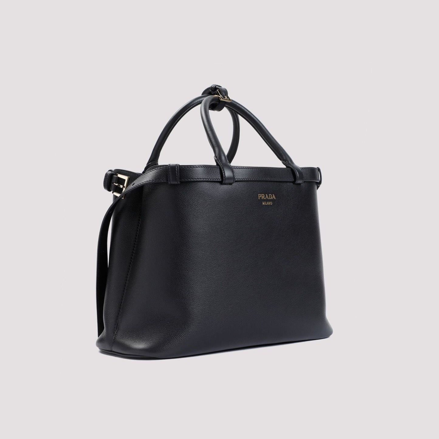 PRADA BUCKLE LEATHER BAG