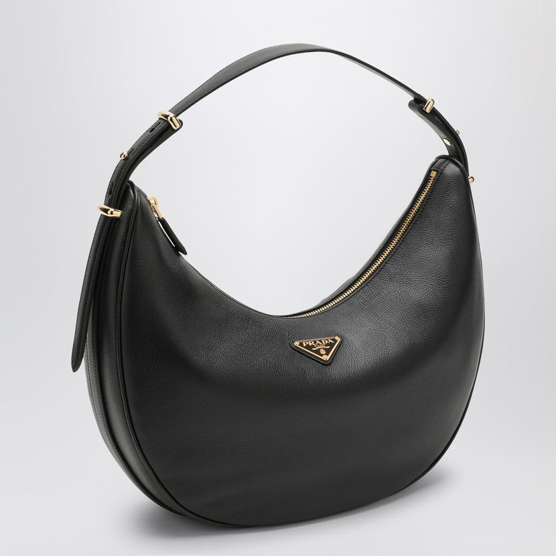 Prada Prada ArquÃƒÆ’Ã‚Â© Black Large Leather Shoulder Bag Women