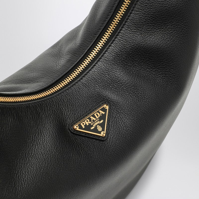 Prada Prada ArquÃƒÆ’Ã‚Â© Black Large Leather Shoulder Bag Women