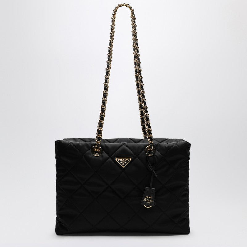 Prada Re-Edition 1995 ChaÃƒÆ’Ã‚Â®ne Large Black Re-Nylon Bag Women