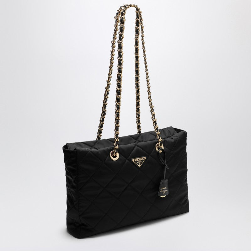 Prada Re-Edition 1995 ChaÃƒÆ’Ã‚Â®ne Large Black Re-Nylon Bag Women