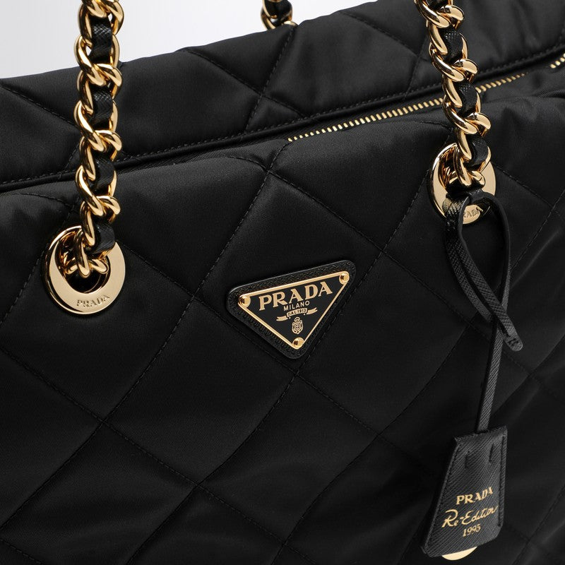 Prada Re-Edition 1995 ChaÃƒÆ’Ã‚Â®ne Large Black Re-Nylon Bag Women
