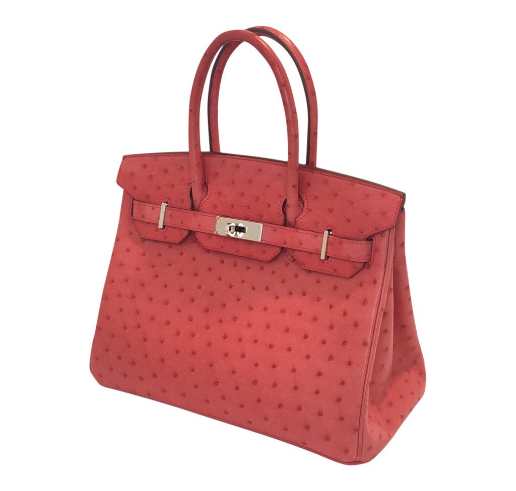 HermÃƒÆ’Ã‚Â¨s Birkin 30 Ostrich Bougainvillea
