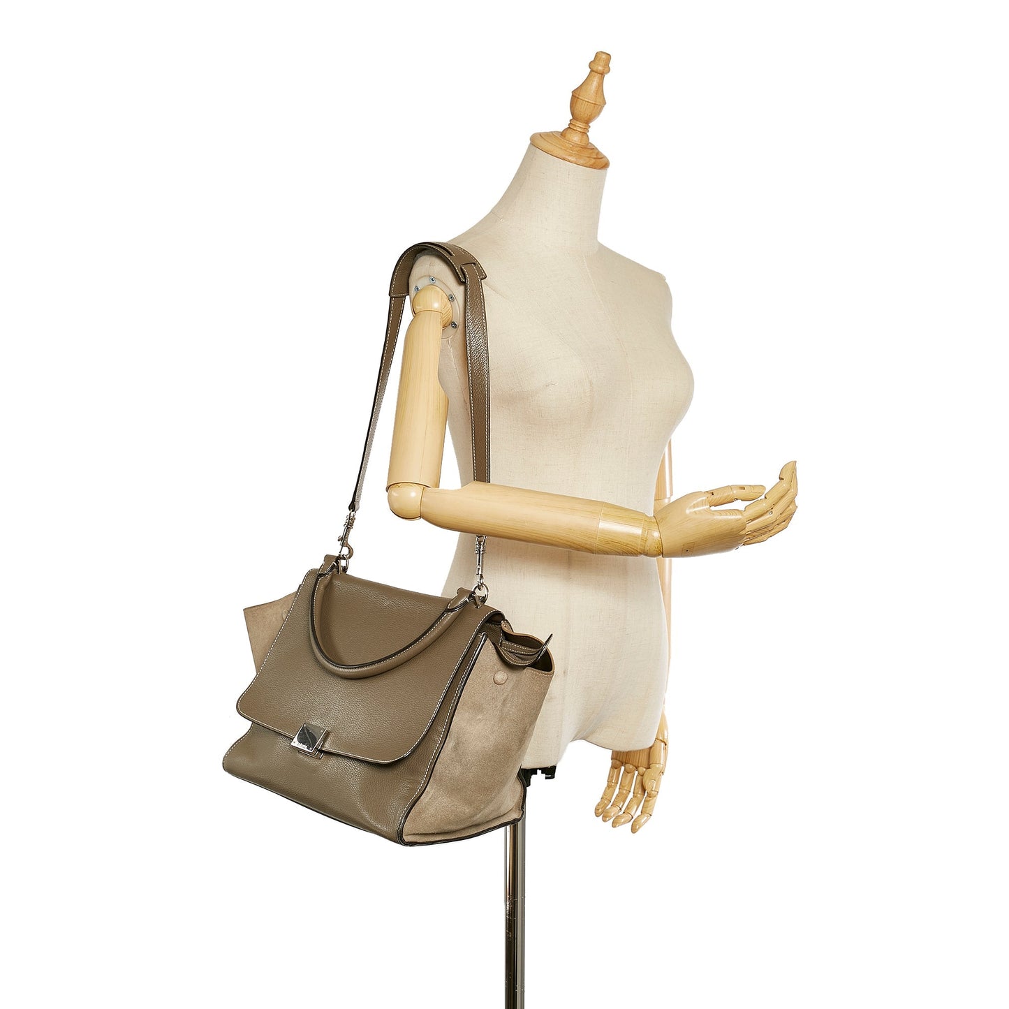 Celine Trapeze Handbag Medium Brown