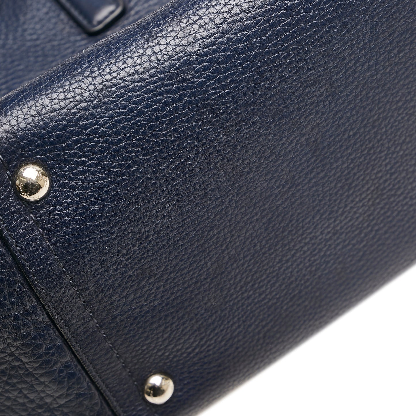 Blue Ferragamo Gancini Leather Tote Bag