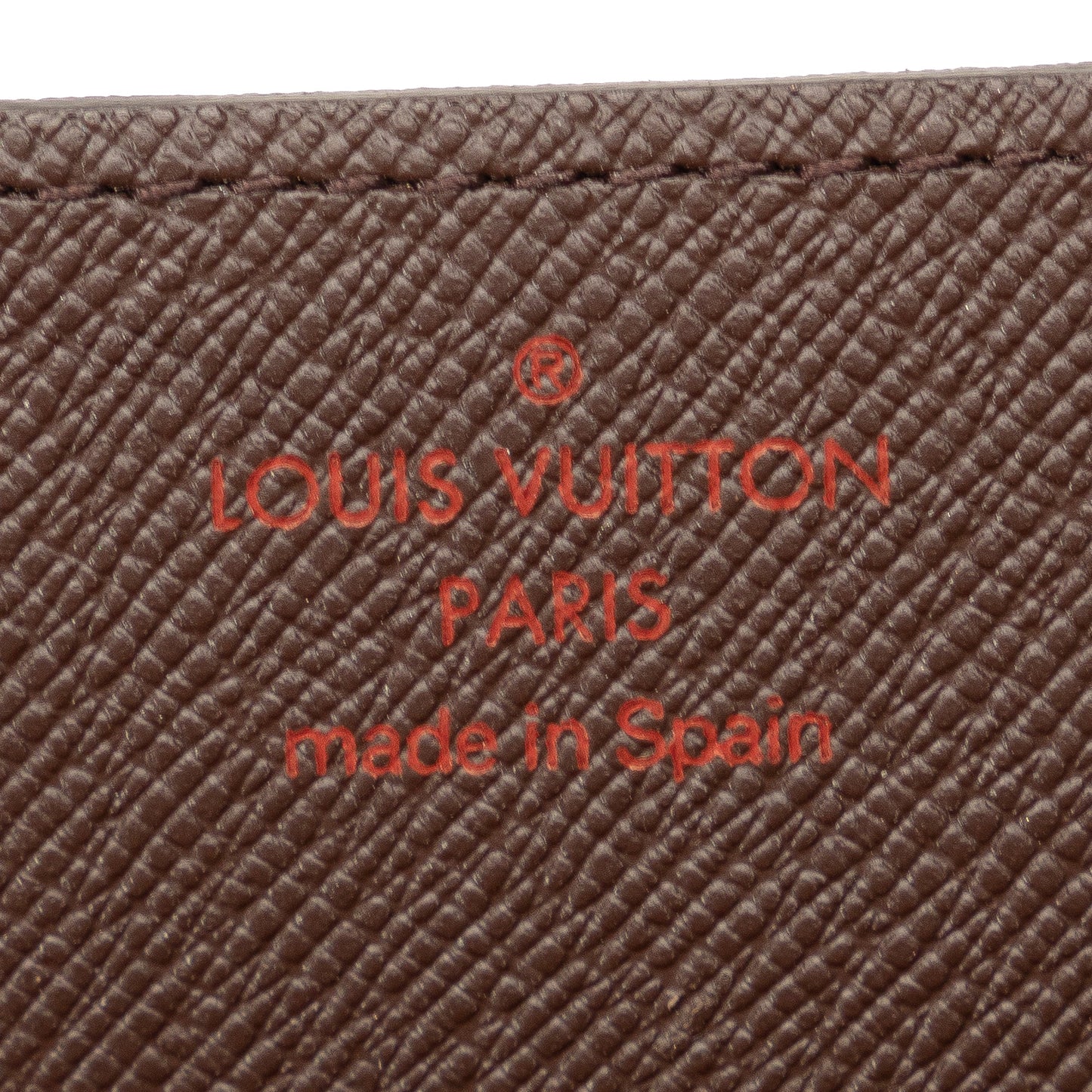 Brown Louis Vuitton Damier Ebene Business Card Holder