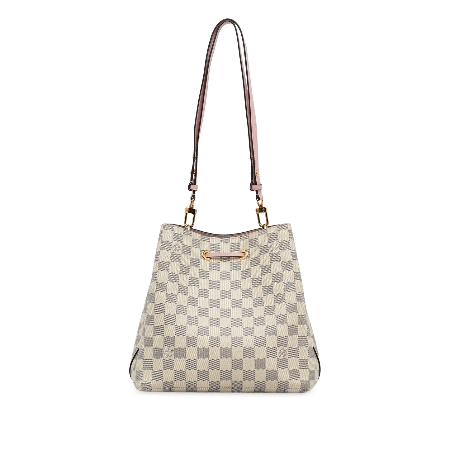 White Louis Vuitton Damier Azur Neonoe Bucket Bag