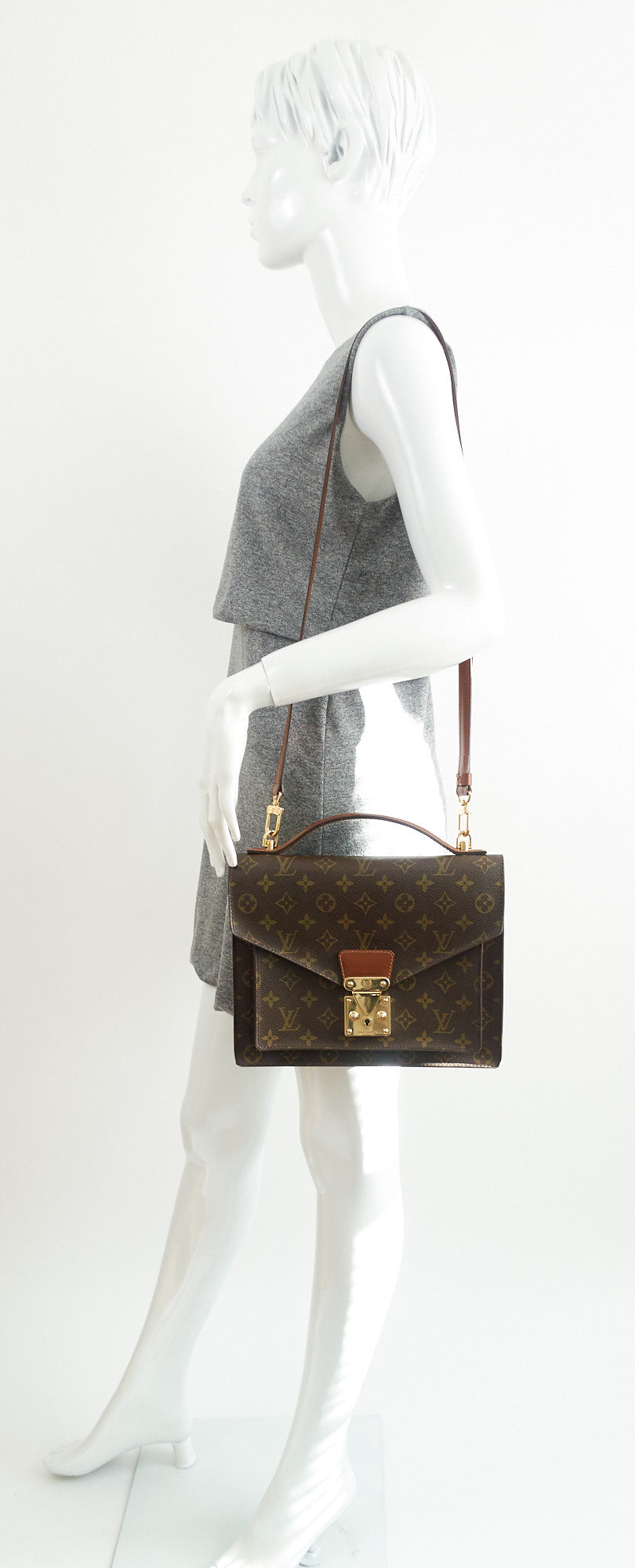 Louis Vuitto Monceau 28 Monogram Canvas Handbag