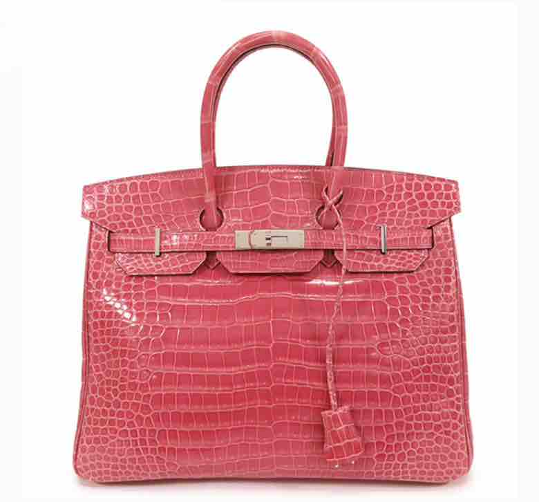 HermÃƒÆ’Ã‚Â¨s Birkin 35 Crocodile Leather Fuschia Pink Q 2013