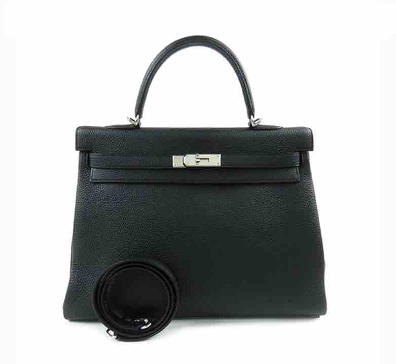 HermÃƒÆ’Ã‚Â¨s Kelly 35 SPO Togo Leather Black/Blue Royal D 2019