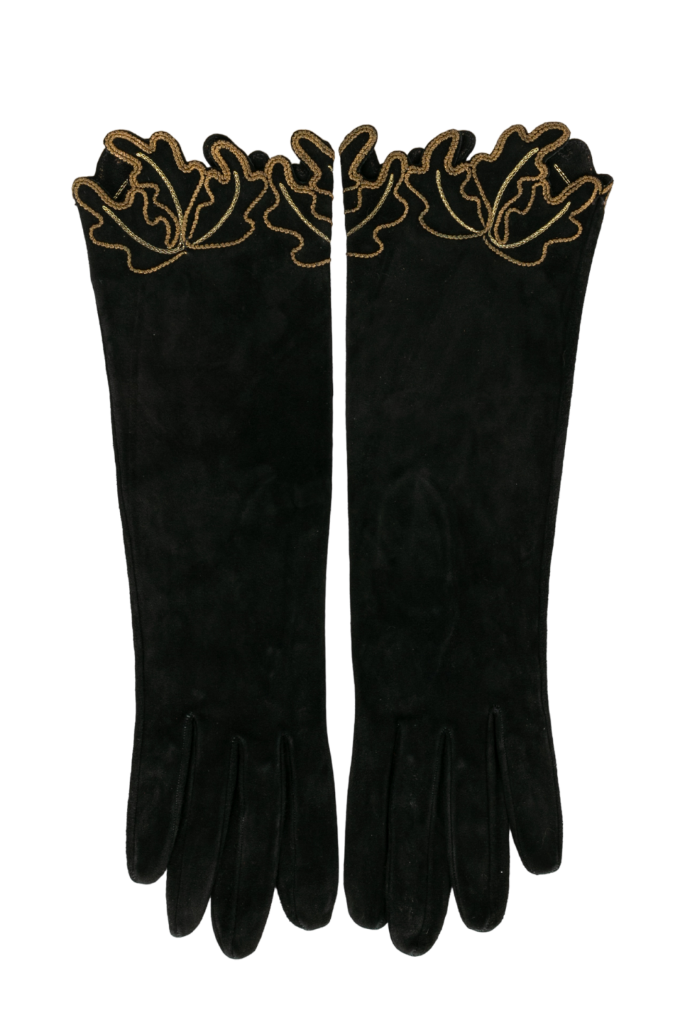 Gants en daim noir Nina Ricci
