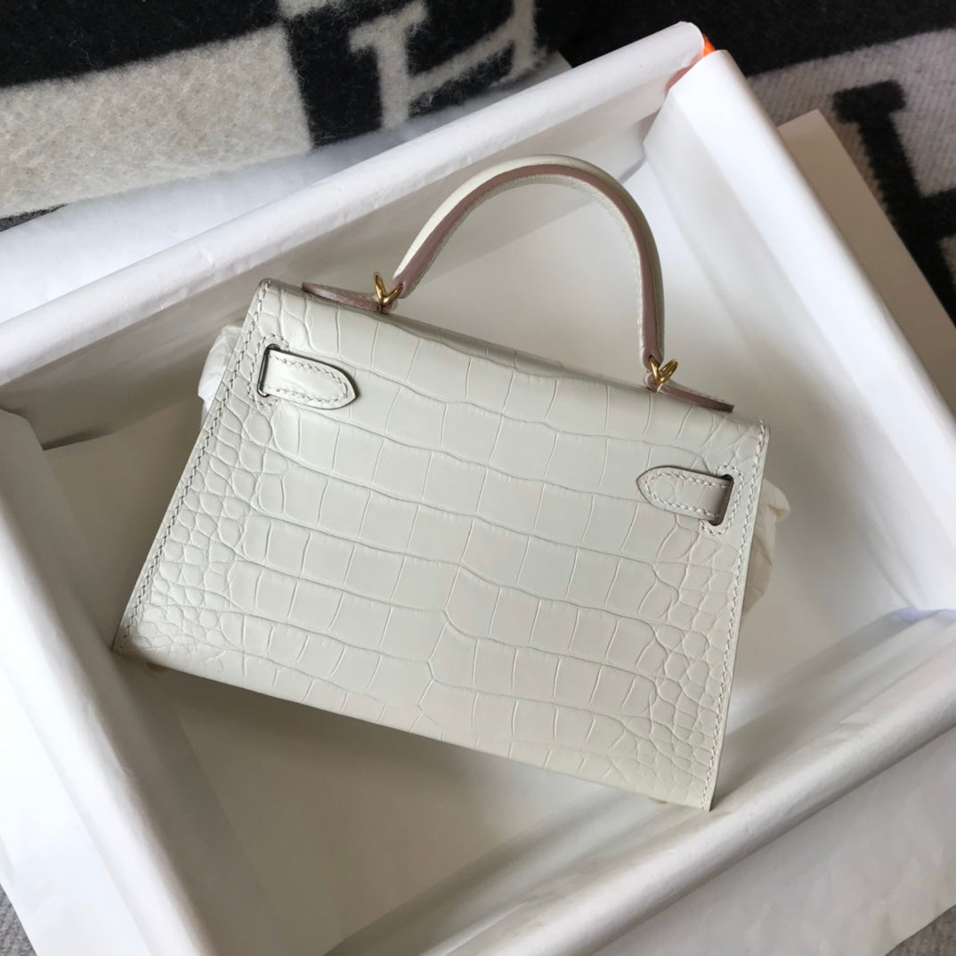 GLAMI Kelly White For Women Gold Toned Hardware 7.8in/20cm