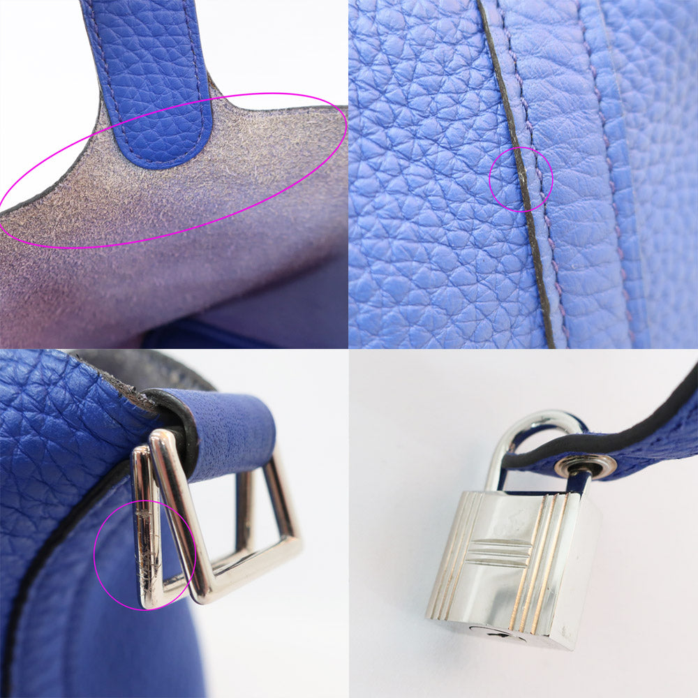 Hermes Picotin Lock PM  OÃƒÂ¥Ã‹â€ Ã‚Â» 2011 made blue electric silver gware trion claims handbags ladies ÃƒÂ¢Ã¢â‚¬â€œÃ‚Â¡ antique