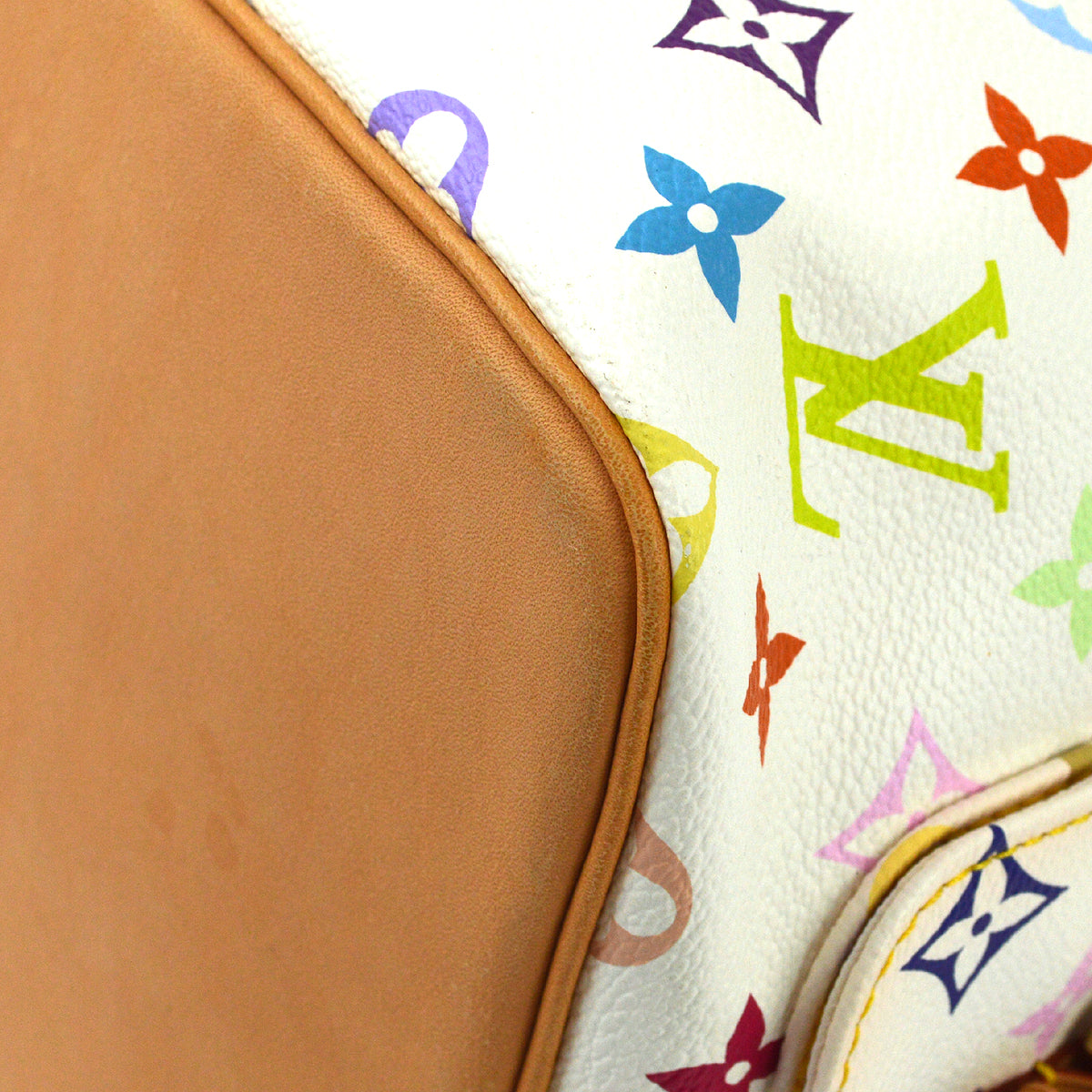 Louis Vuitton White Monogram Multicolor Petite Noe Bag M42229