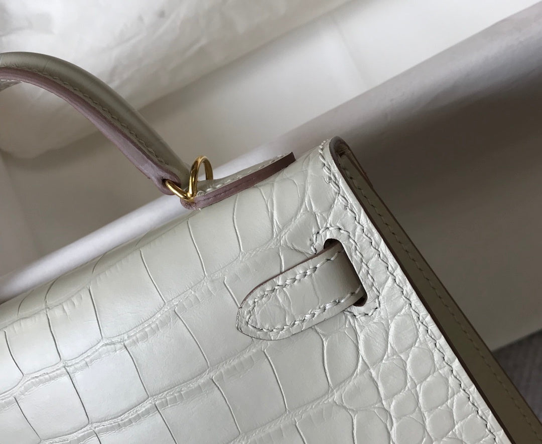 GLAMI Kelly White For Women Gold Toned Hardware 7.8in/20cm