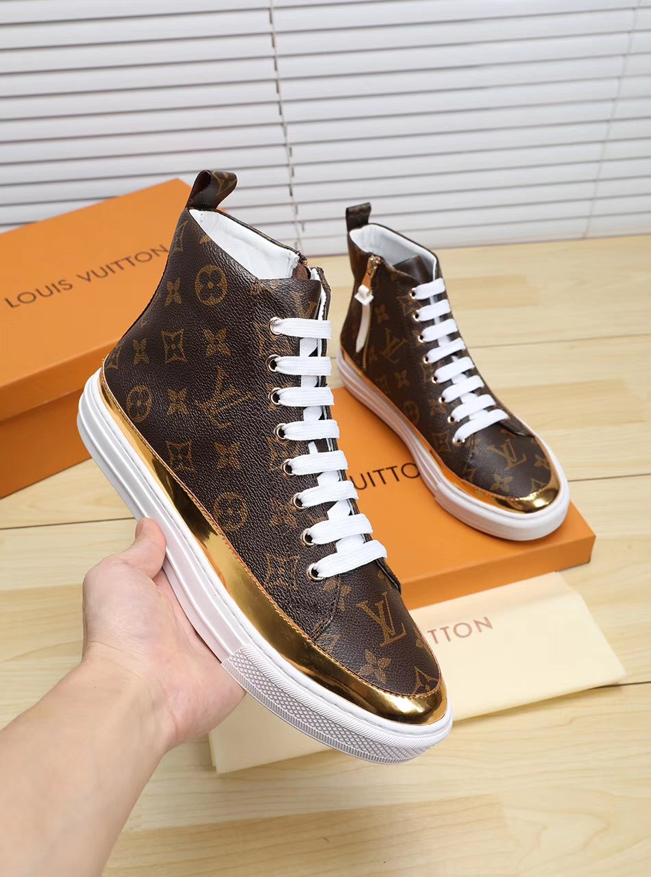GLM - LUV HIgh Top Brown White Sneaker
