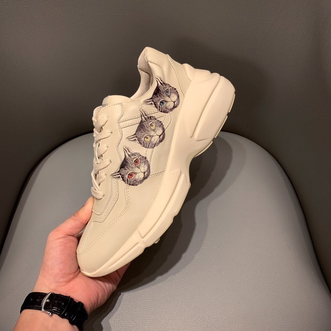 GLM-GCI  RHYTON VINTAGE TRAINER CAT  WHITE SNEAKER 142