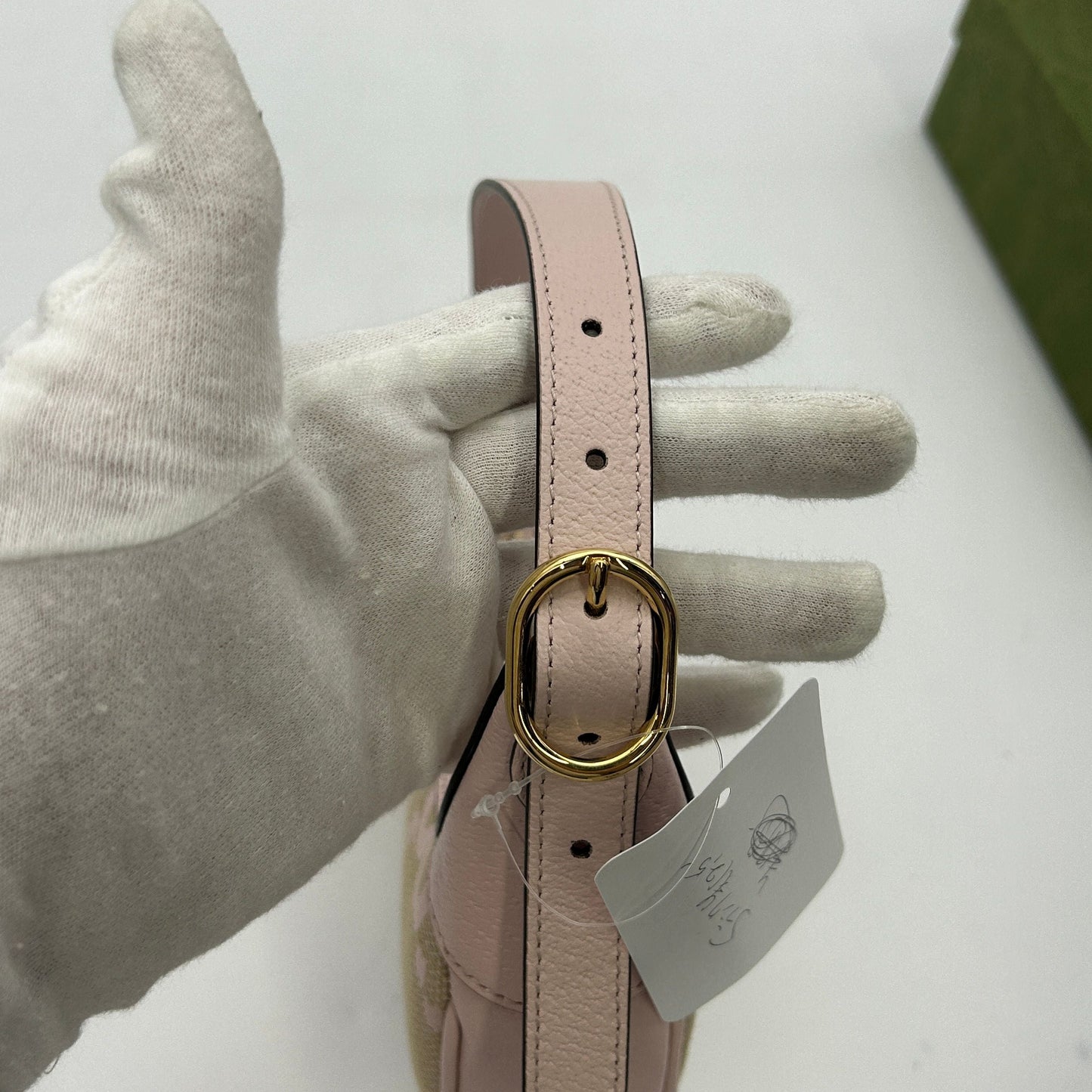GUCCI Ophidia GG Canvas Leather Pink Mini Bag gu9990bd
