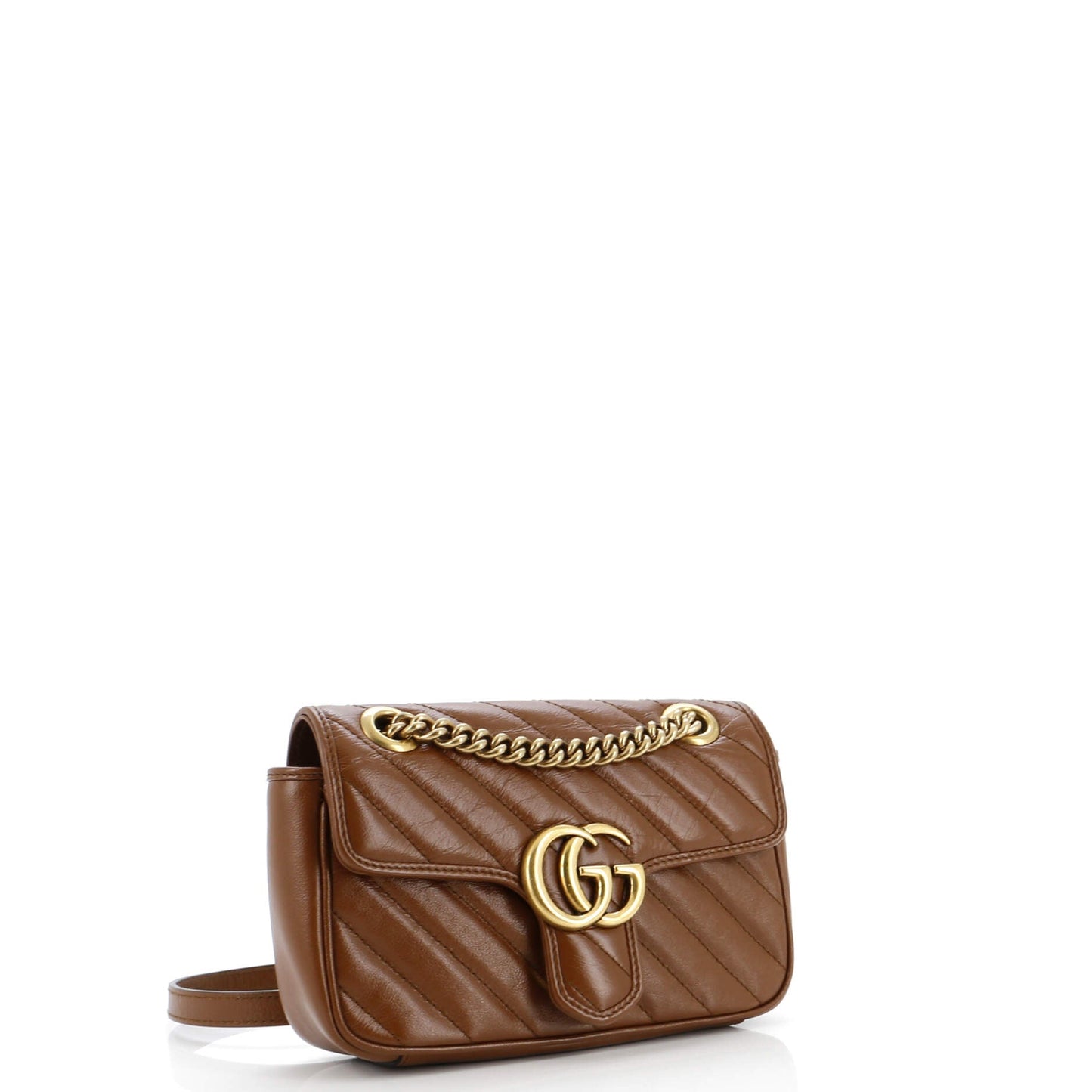 GG Marmont Flap Bag Diagonal Quilted Leather Mini