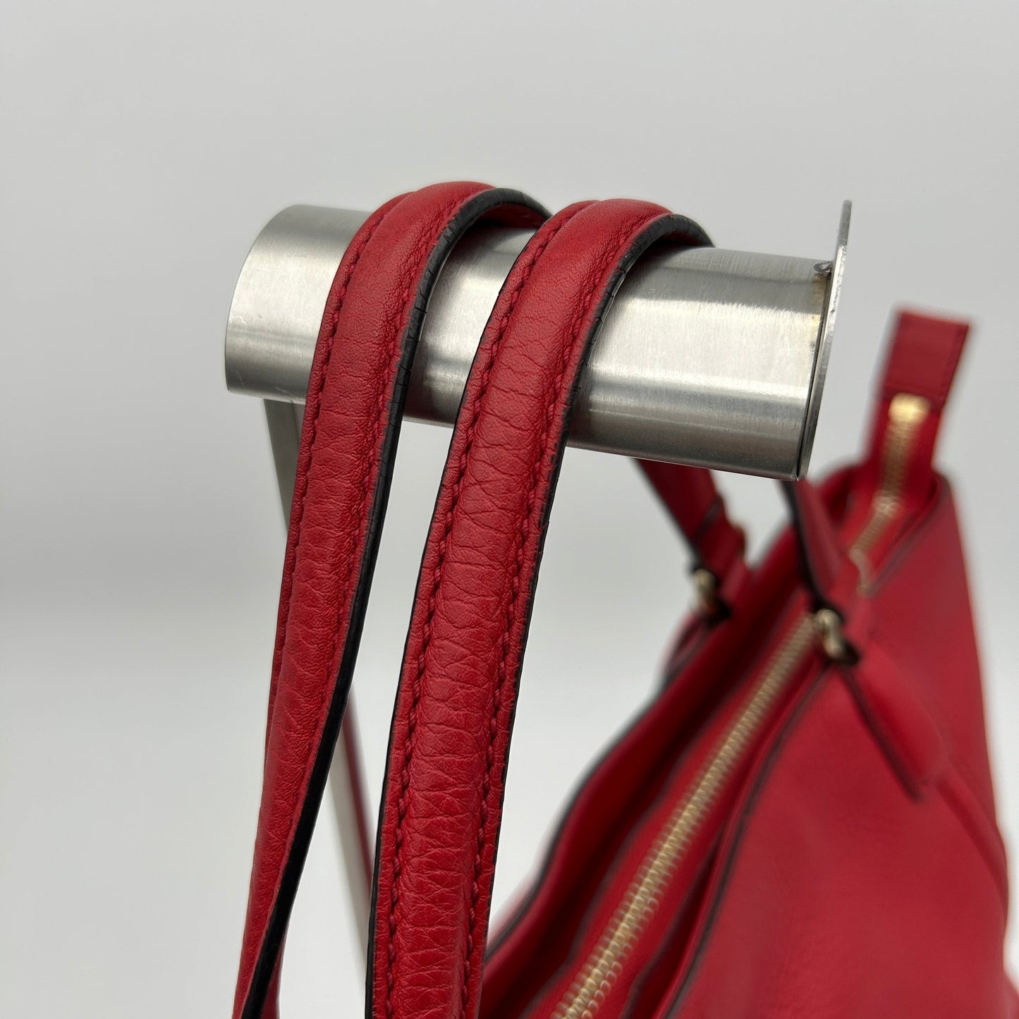 Gucci Soho Red Leather Top Handle Bag Medium