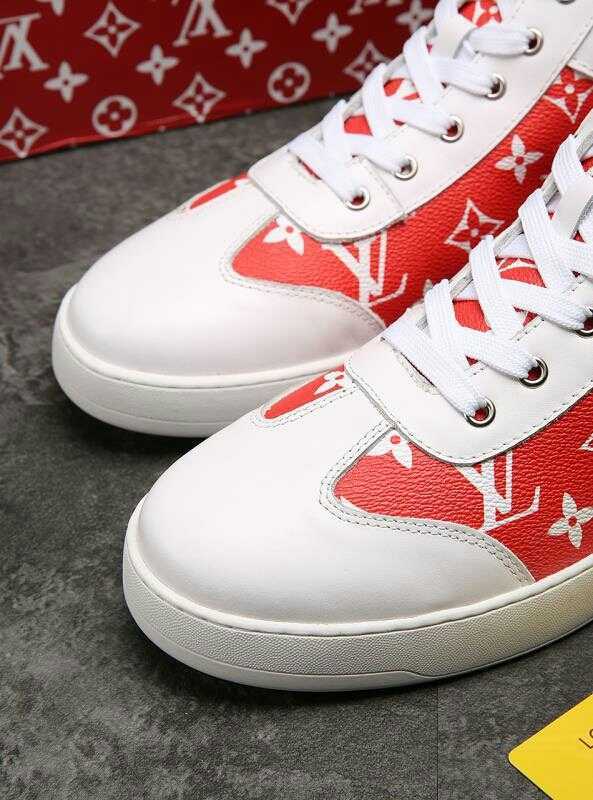 GLM - LUV HIgh Top White Red Sneaker