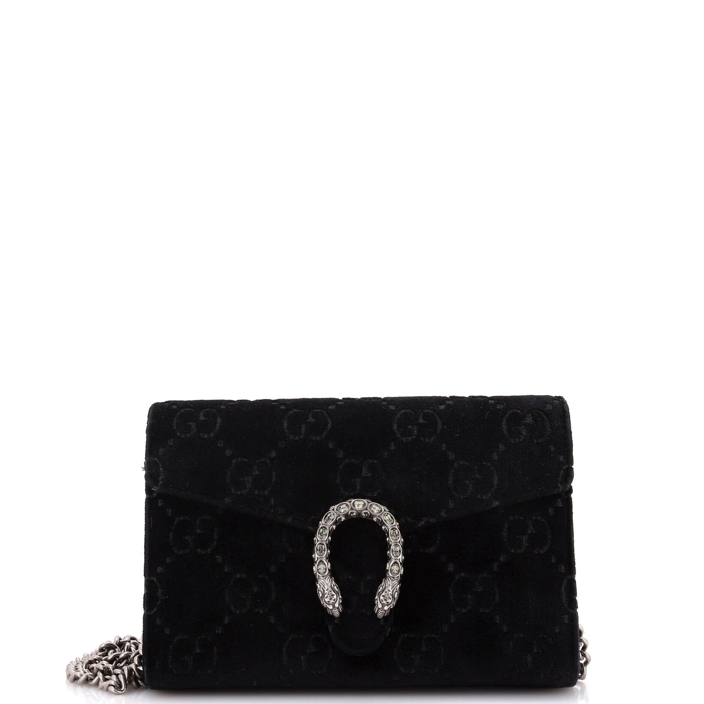 Dionysus Chain Wallet GG Velvet Small