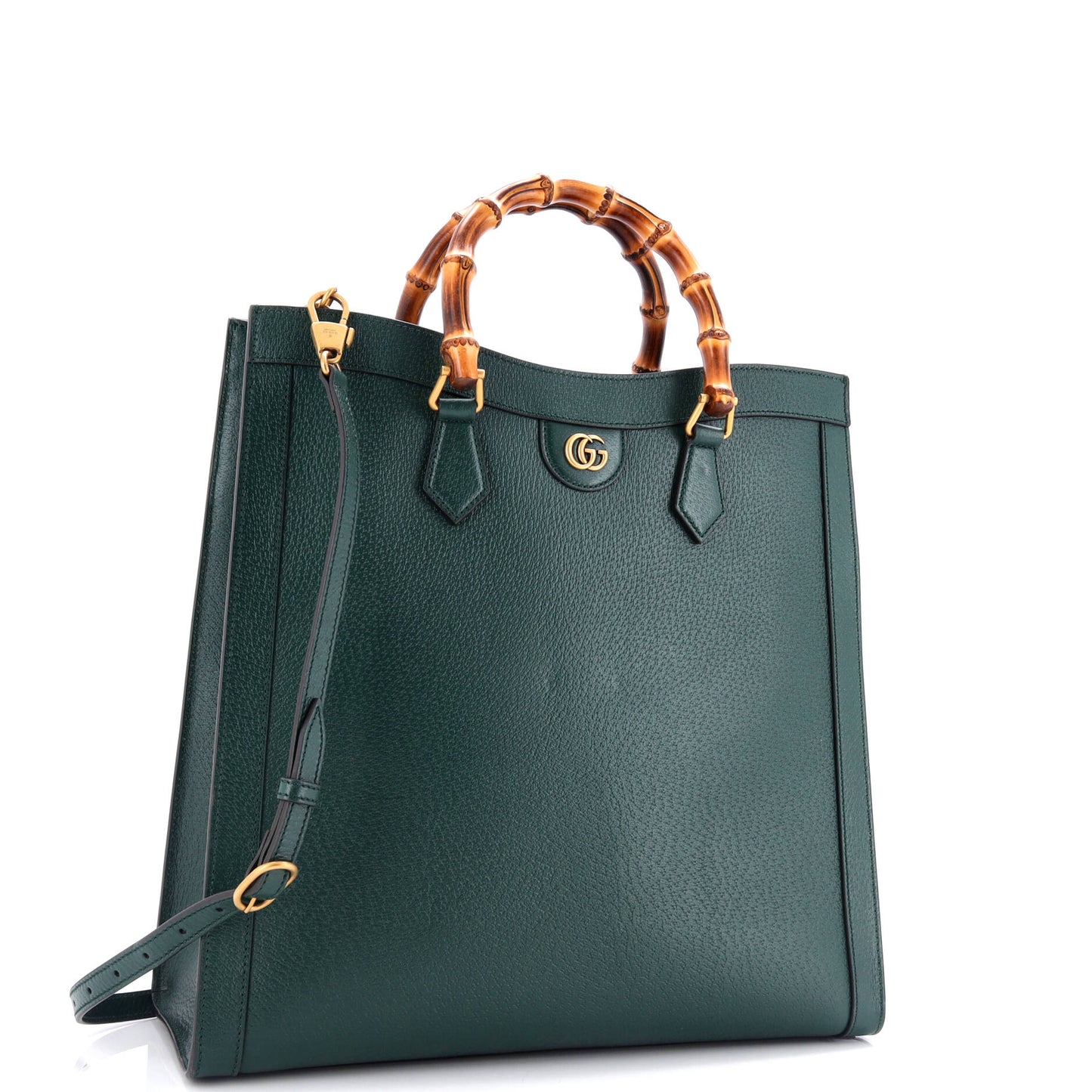 Diana NM Bamboo Handle Tote Leather Large