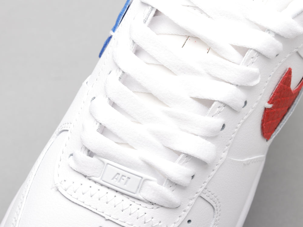GLM - AF1 White red blue snake pattern