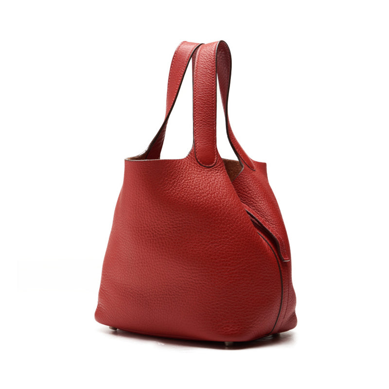HERMES ERMES Picotin PM Handbag clement Rouge (Silver G ) Handbag  Handbag Ladies Handbags ÃƒÂ£Ã¢â€šÂ¬Ã‚Â ShipÃƒÂ£Ã¢â€šÂ¬Ã¢â‚¬Ëœ Ladies Handbags Ladies Online