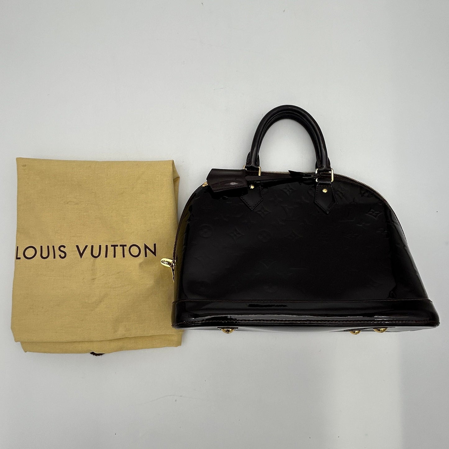 Louis Vuitton Vernis Patent Leather Alma - Black Handle Bags, Handbags LA6559