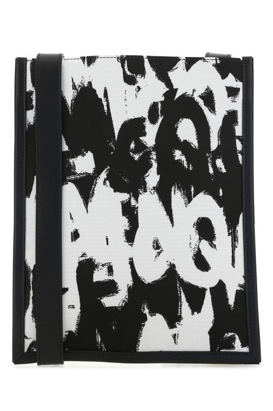 Alexander Mcqueen Man Printed Nylon Crossbody Bag