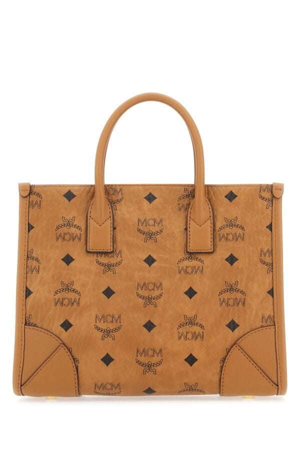Mcm Woman Printed Canvas Small MÃƒÆ’Ã‚Â£Ãƒâ€šÃ‚Â¼nchen Shopping Bag